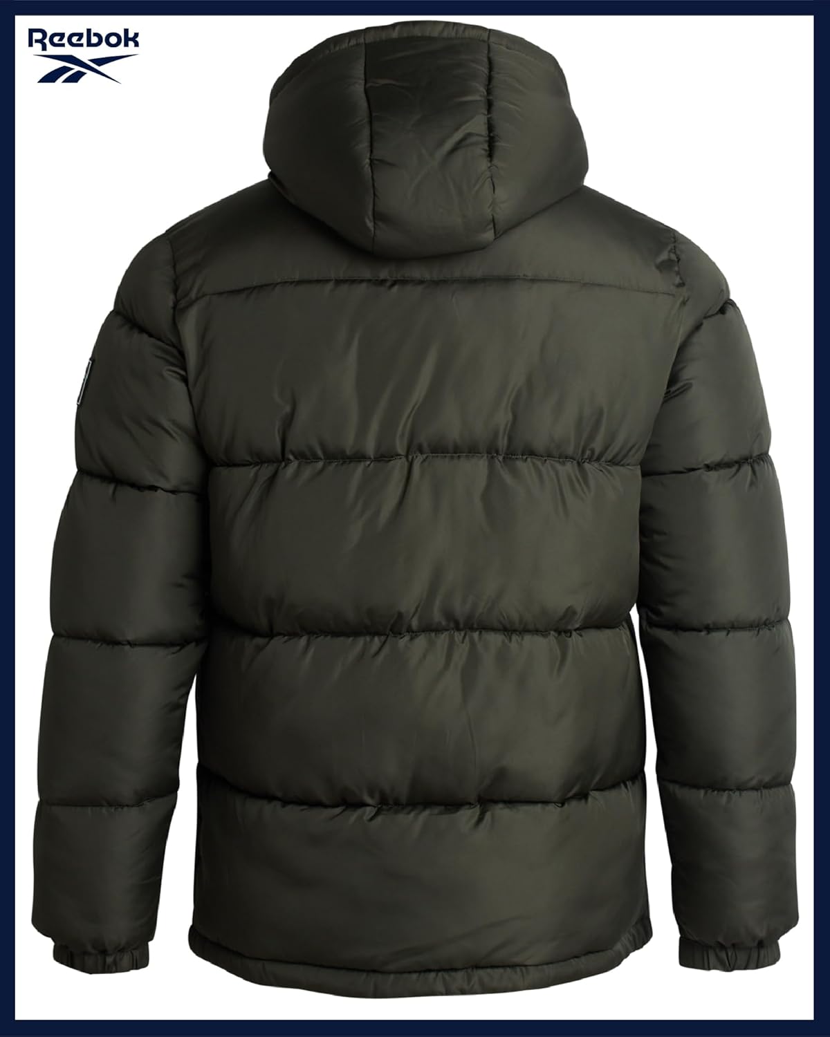 Reebok Mens Winter Jacket - Heavyweight Insulated Mens Winter Coat - Wind Water Resistant Quilted Puffer Jackets for Men - Image 6