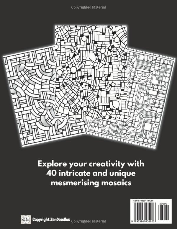 Miniatura 2 de Mesmerising Mosaics Wonderfully Detailed Coloring Book for Adults and Teens
