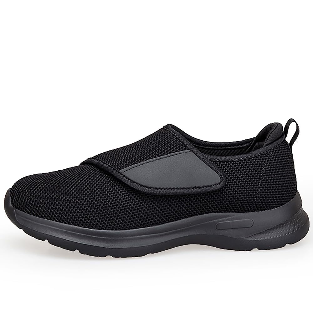 Zapatillas Diabéticos para Mujer Hombre Cómodas Ligeras Ancho Antideslizantes Respirable Ajustable Ortopédico Zapatos para Caminar Pies Sensibles Hinchados