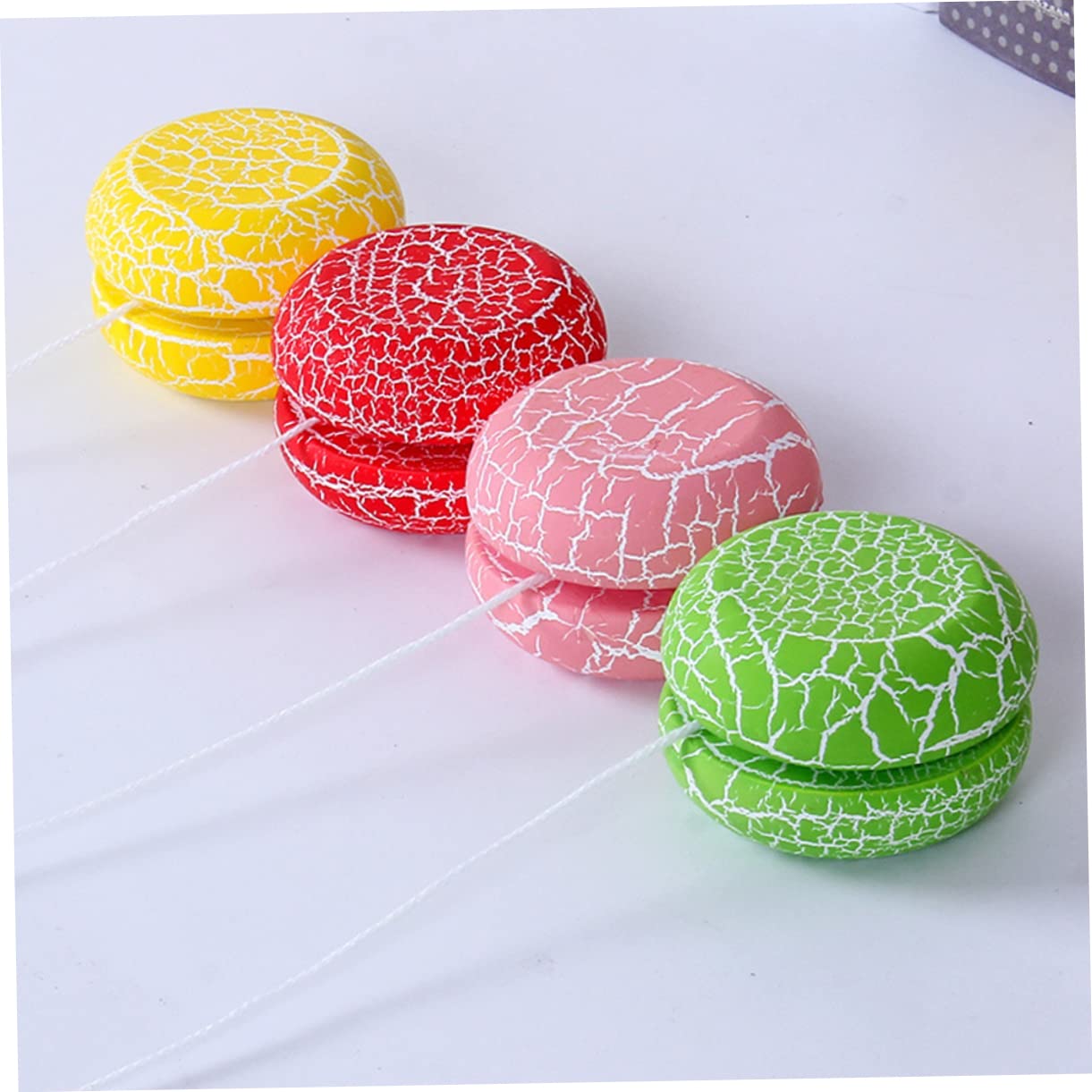 KESYOO 1Pc Wooden Yoyo Ball for Crack Design for Skill Development and Wrist Strengthening Great Present for Yoyo Enthusiasts Pink