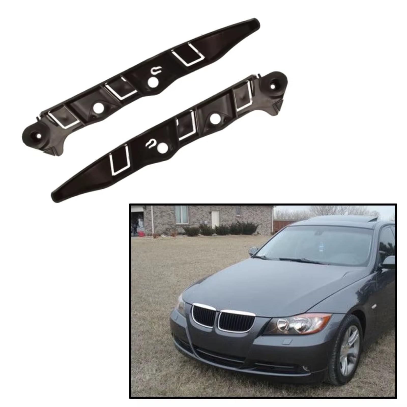 Staffa Paraurti Anteriore Compatibile Con BMW 535i Per XDrive Base 2009 2010 2 Pezzi Supporto Supporto Staffa Paraurti Anteriore 51117178078 51117178077