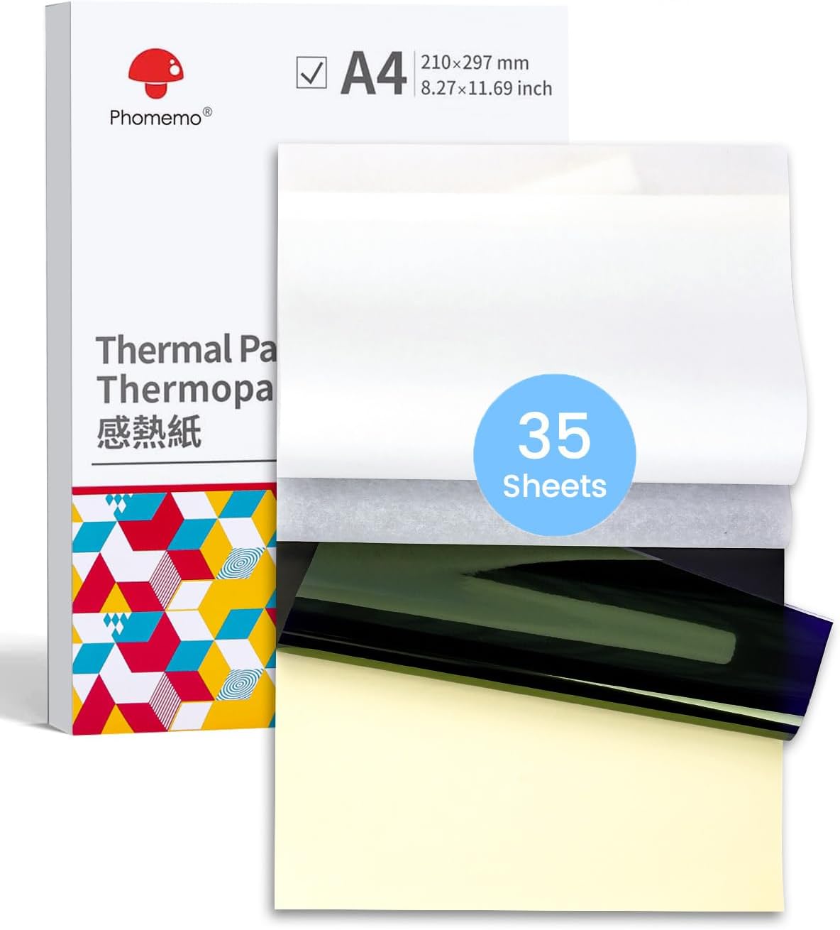 Phomemo M08F - Papel Térmico para Tatuajes A4 (35 Hojas) 3 Phomemo M08F Transferencia Térmica Para Tatuaje, Papel Térmico de impresora Plantilla para Tatuaje, tatuaje temporal A4, Compatible Con M08F TP81 Termocopiadora Tatuaje, A4 210x297mm, 35 hojas - ¿Vale la pena?