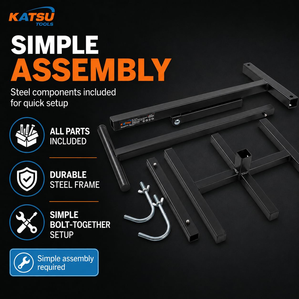 KATSU Tools Compactador de basura manual para contenedores con ruedas: altura ajustable, compatible con contenedores de basura con ruedas de 120 a 660 litros