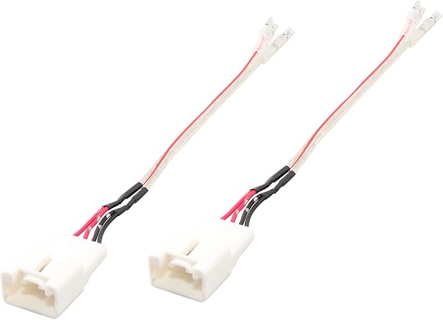RED WOLF Car Door Speaker Wiring Harness Connector for 2011-2021 Ford F150 Escape Focus Bronco Mustang Mazda 2 6 CX5 Replace Aftermarket Speaker Wire Cable Plug, 2 PCS