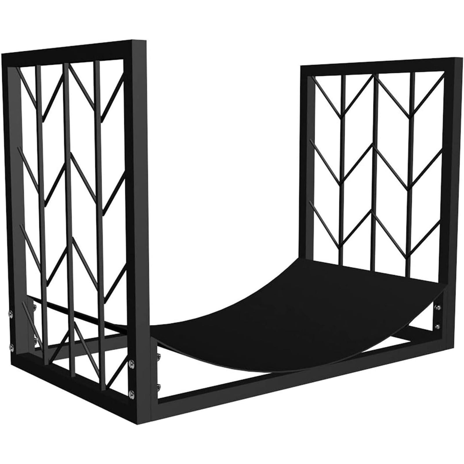 Étagère à bois de chauffage, support de rangement en métal robuste pour intérieur et extérieur, support en bois durable pour cheminée, solution de rangement efficace pour bois