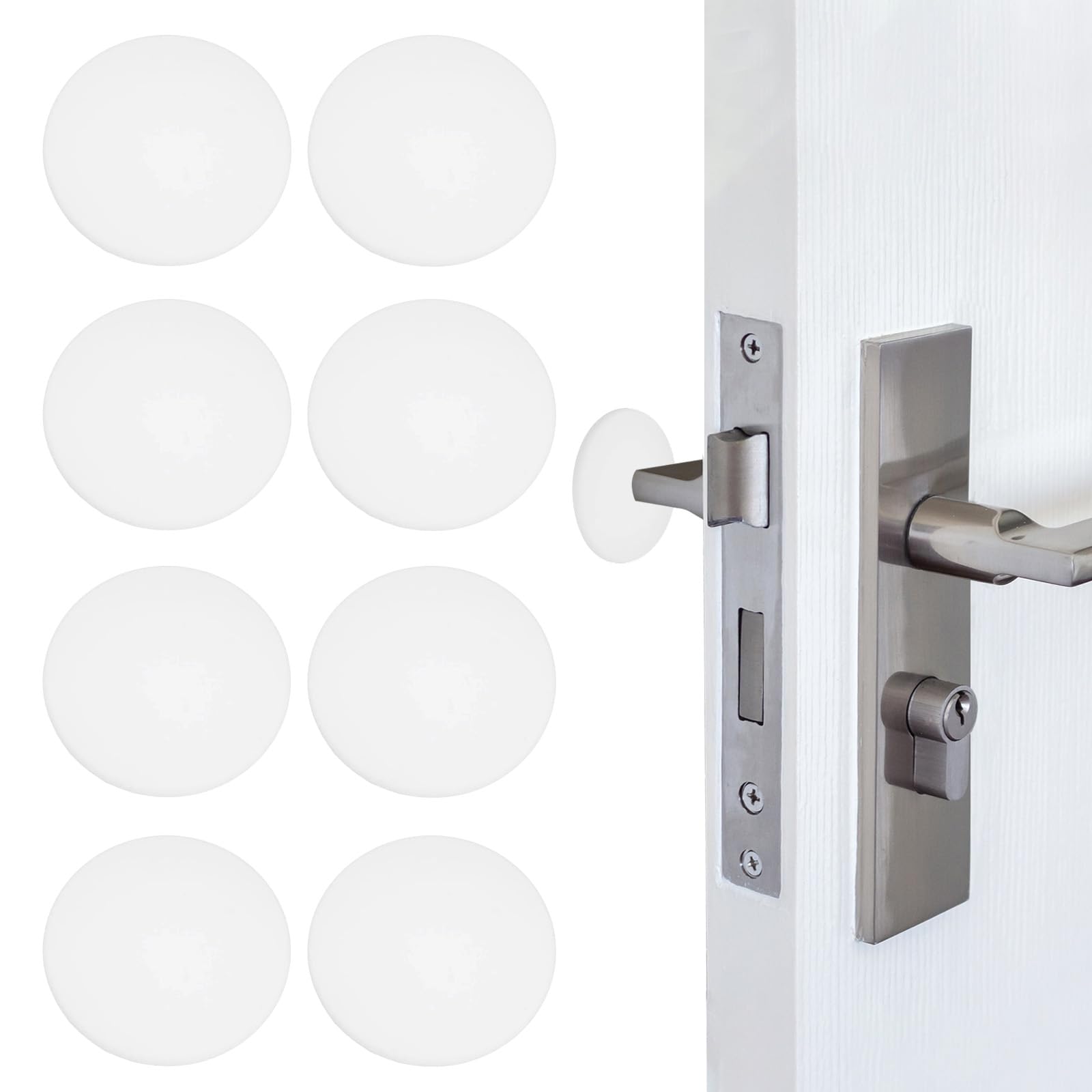 Butées de porte en silicone blanc PATIKIL protection murale ronde haut de gamme