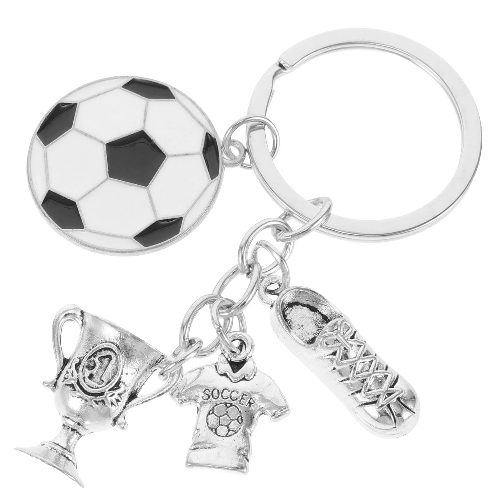 [HRYLXH] サッカー キーホルダー サッカー グッズ プレゼント キーホルダー, ファッショナブル デザイン，スポーツ ファン コレクション アイテム, ユニフォーム スタイル キーリング トロフィー型です