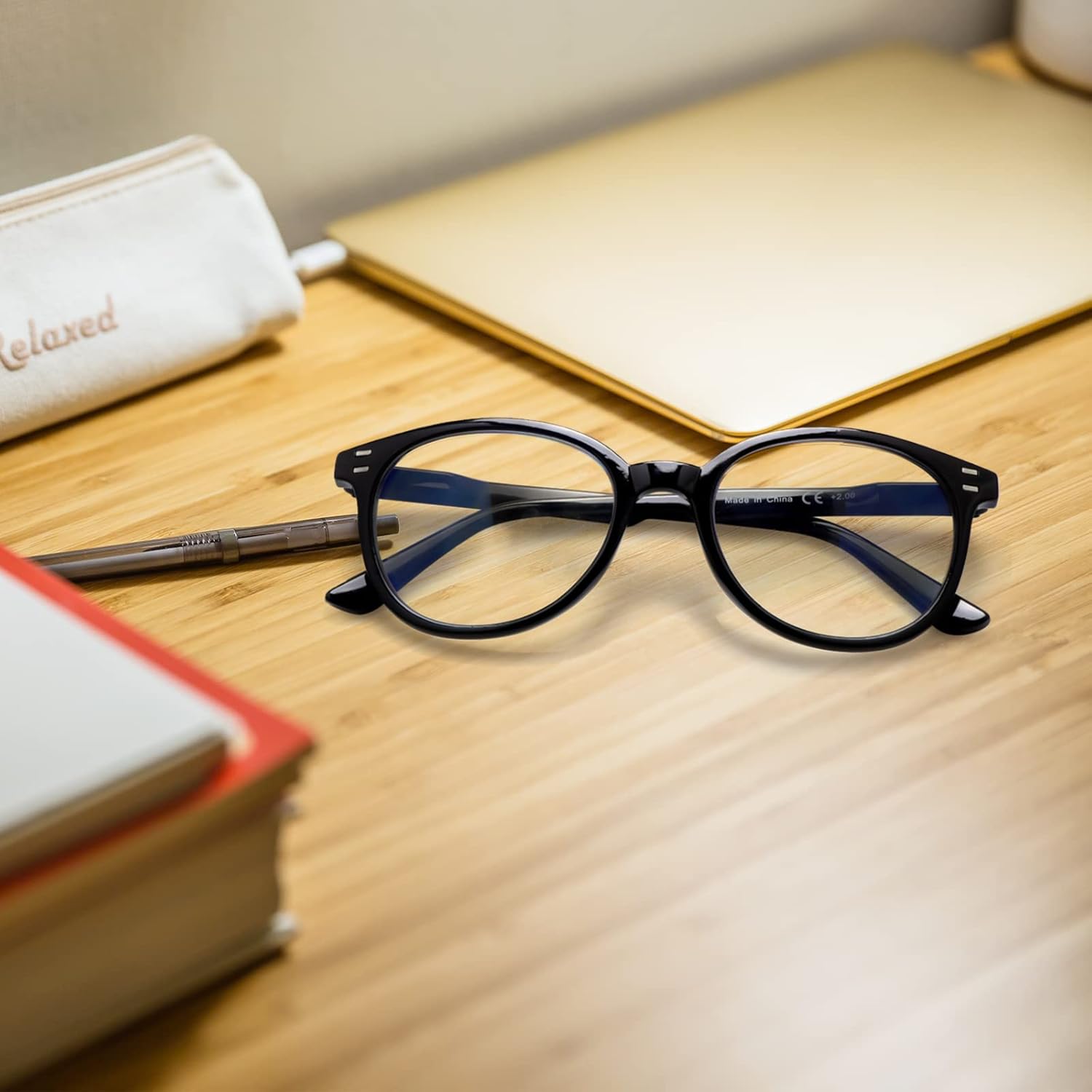 COJWIS Reading Glasses Blue Light Blocking 5 Pack Spring Hinge Fashion Readers for Men and Women Anti Glare Filter Eyeglasses (5 black, 4.00) - Image 7