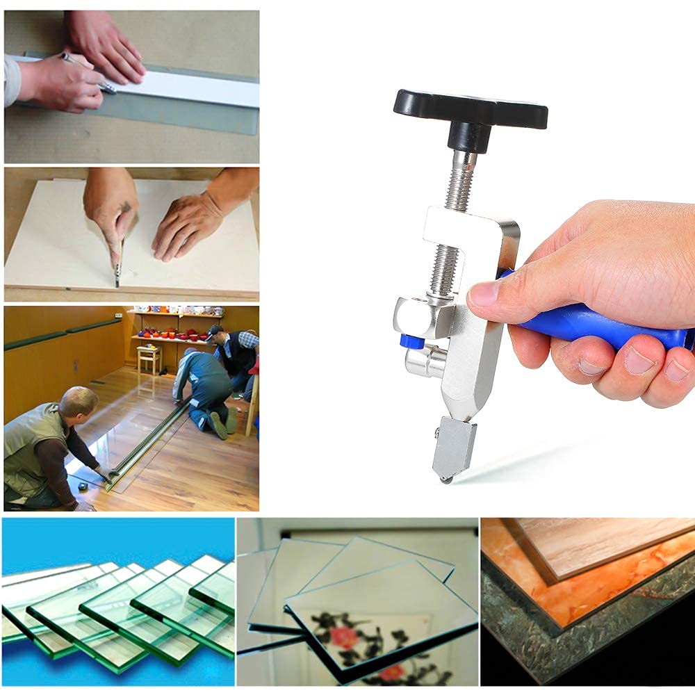 2 in 1 Glass Cutter Tool Durable Roller Cutter Multifunction Hand Tool