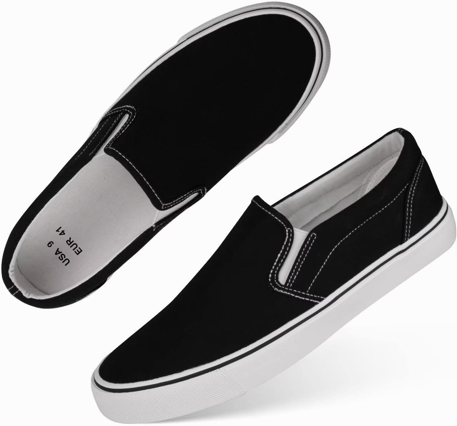Mens Classic Slip on Canvas Shoes Casual Loafers Fashion Sneakers - Image 4