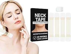 Neck Tape,20pcs Face Stretch Bandage,Instant Neck Tape,Instant Lift Neck Tape,Invisible Elastic Bands,Face Stretch Neck Bandage,Neck Lift Tape