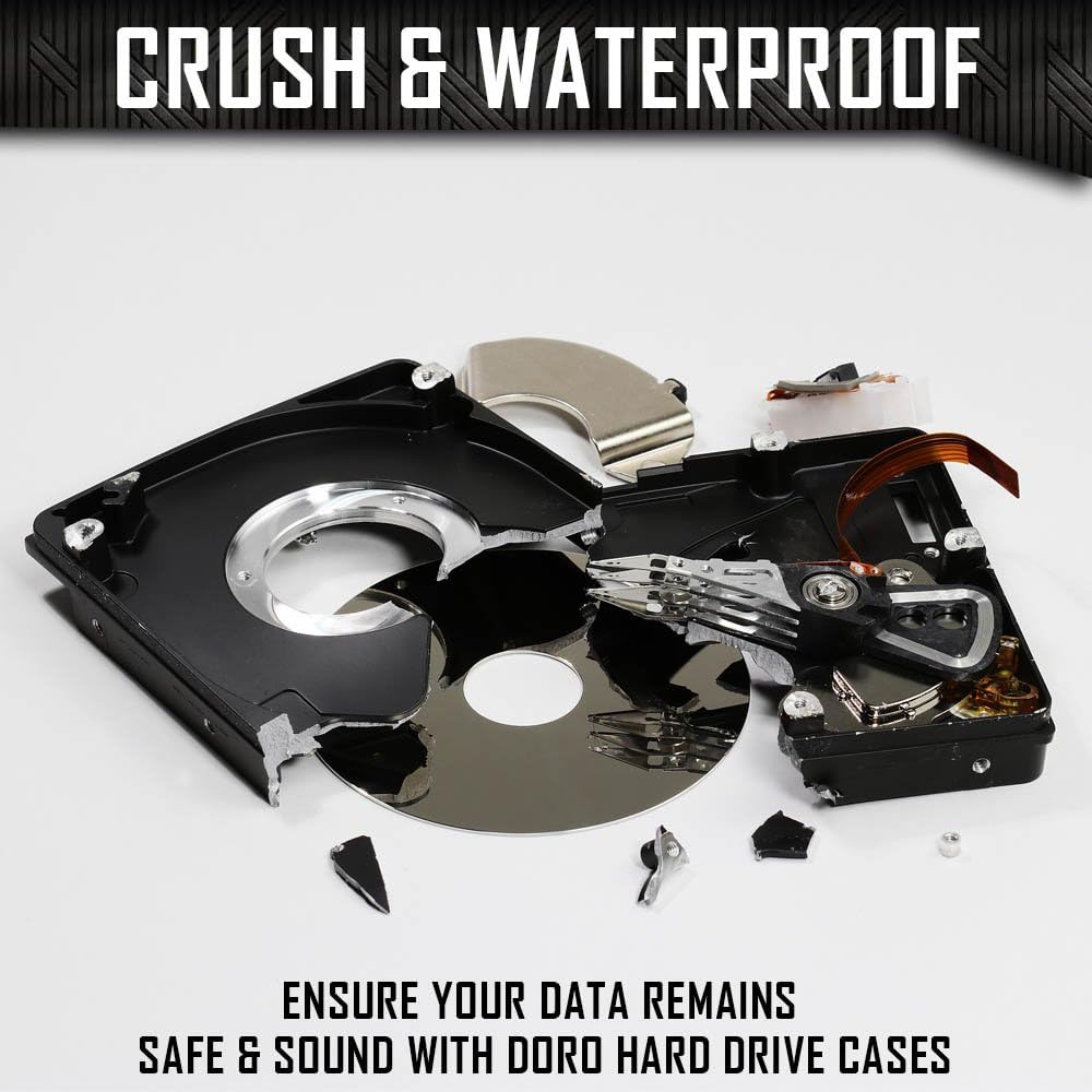 MyCaseBuilder Doro Cases Heavy Duty Hard Drive Storage Case – Protector Travel Carrying Case - Foam Insert Fits 18 x 2.5-Inch PATA/SATA Hard Drives