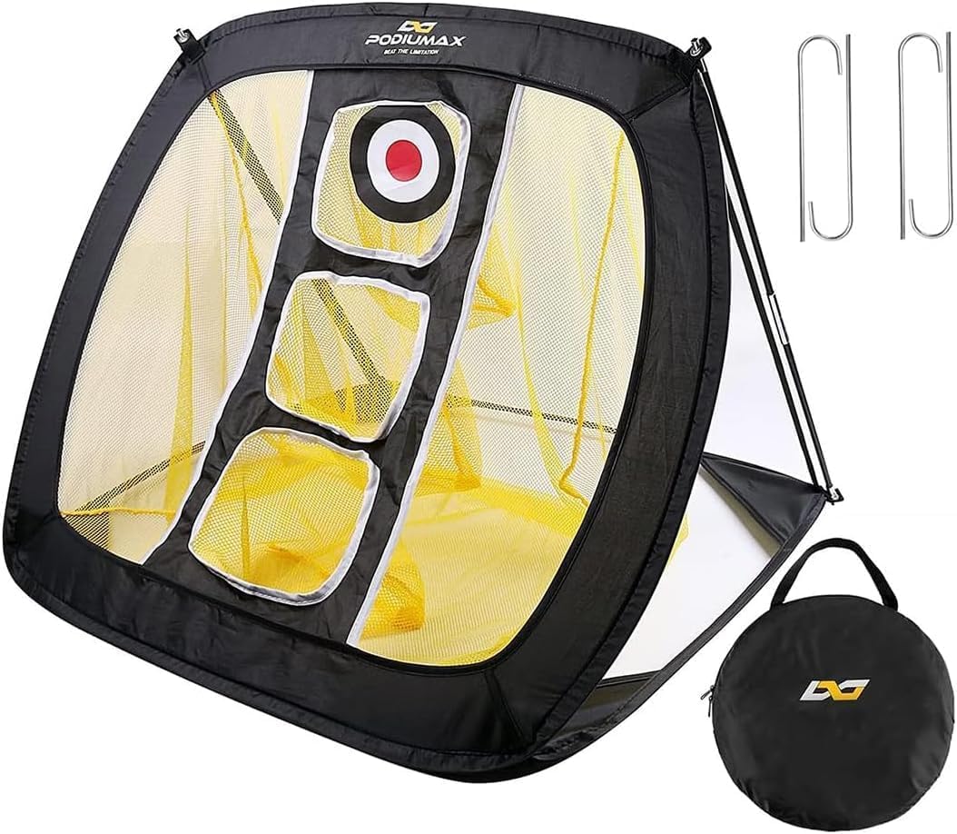 PodiuMax Golf Chip Netz, Putting-Schwung-Training, Verbessert die Genauigkeit, Geeignet für Innenräume, Innenhöfe, Rasenflächen Golfbegeisterte Männer & Frauen