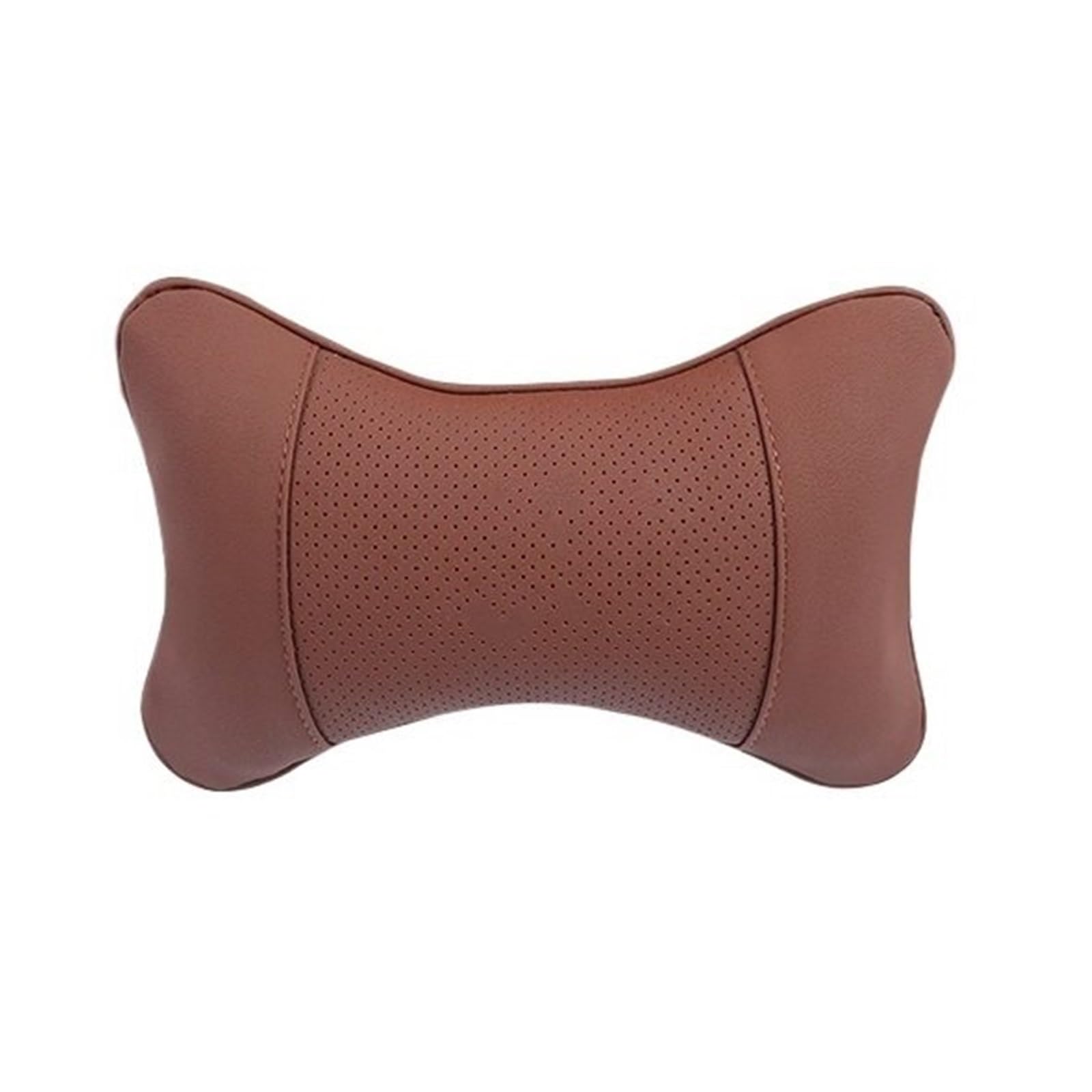 POAWUDJA Car Pillow 1Pcs Car Seat Headrest Fit For Volkswagen R Golf Caddy Passat Tiguan Jetta Beetle Removable Cover(Saddle brown)