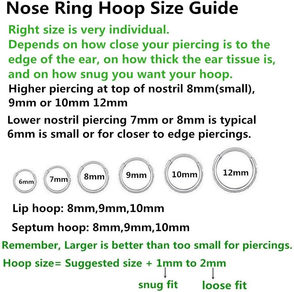 Clear CZ Nose Rings & Earrings - 316L Surgical Steel - Cartilage, Conch, Daith, Helix, Rook, Tragus, Lobe & Snug Body Piercing Jewelry - 20G, 18G - Image 5