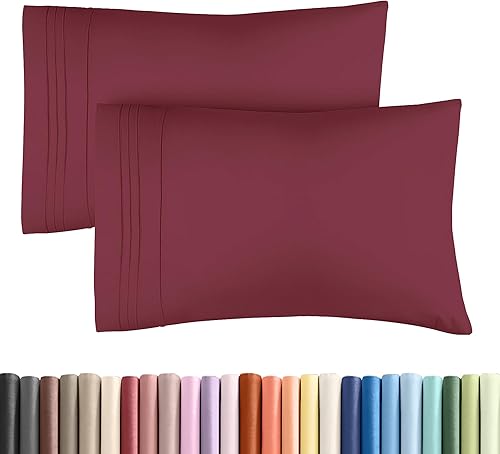 Juego de 2 fundas de almohada de tamaño King, fundas de almohada suaves prémium, protectores lavables a máquina, almohadas de 20 x 40, 20 x 36 y 20