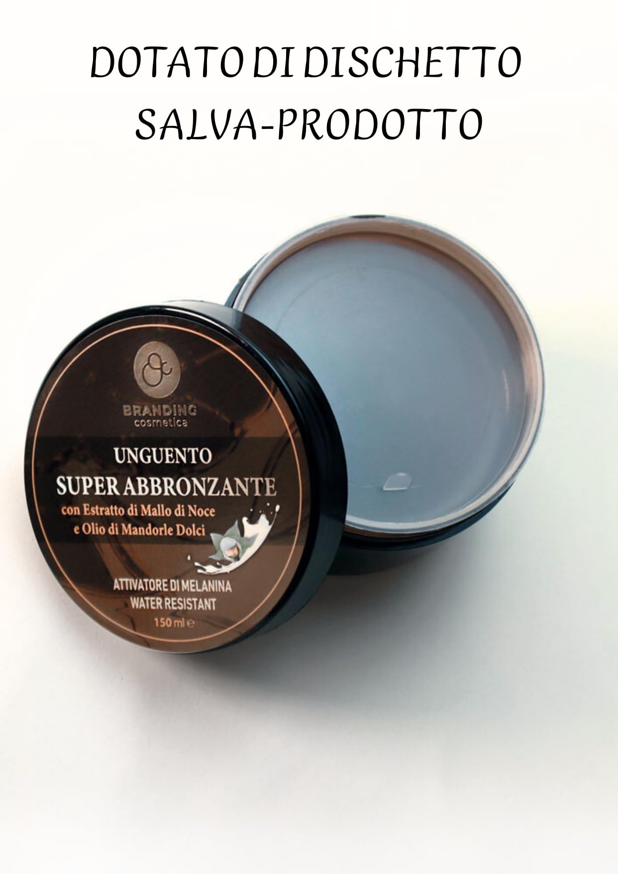 Unguento Super Abbronzante Attivatore Di Melanina indicato sia per il sole sia per le lampade Con Dischetto Salva Prodotto 150 ml