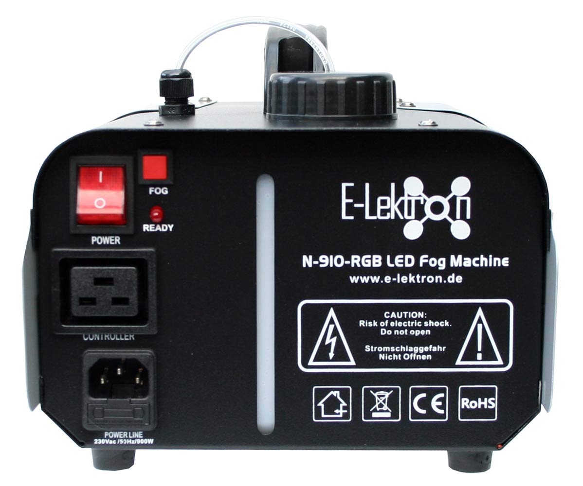 E-Lektron N-910-RGB Nebelmaschine 900W mit LED-Beleuchtung und Funk-Fernbedienung (N-910-RGB)