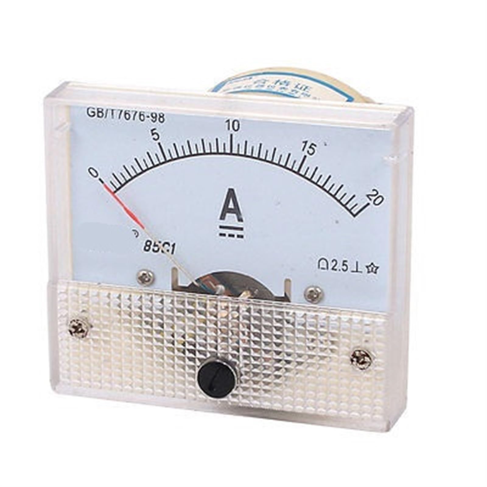 Ampèremètre analogique DC 20A blanc pour mesure de courant continu en tableau - 4