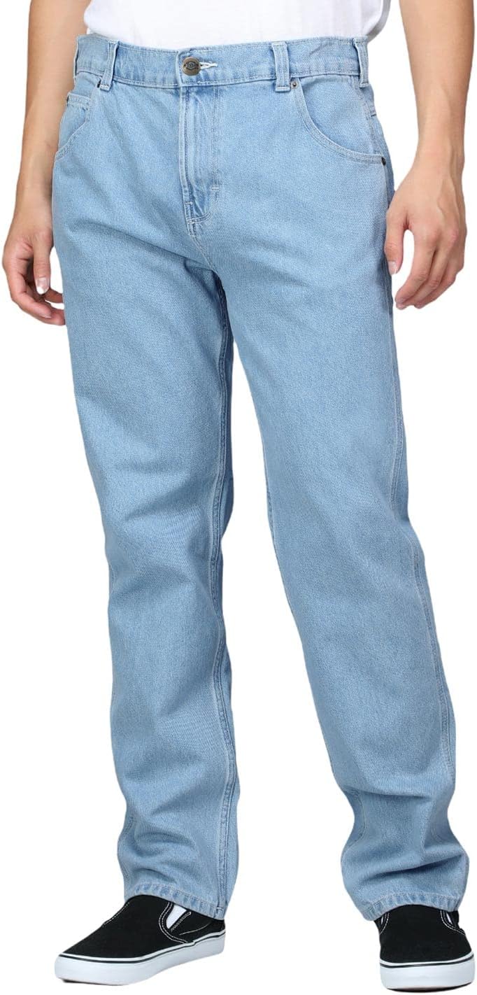 Dickies Men's Houston Relaxed Fit Jeans, Light Denim, 33W x 32L US