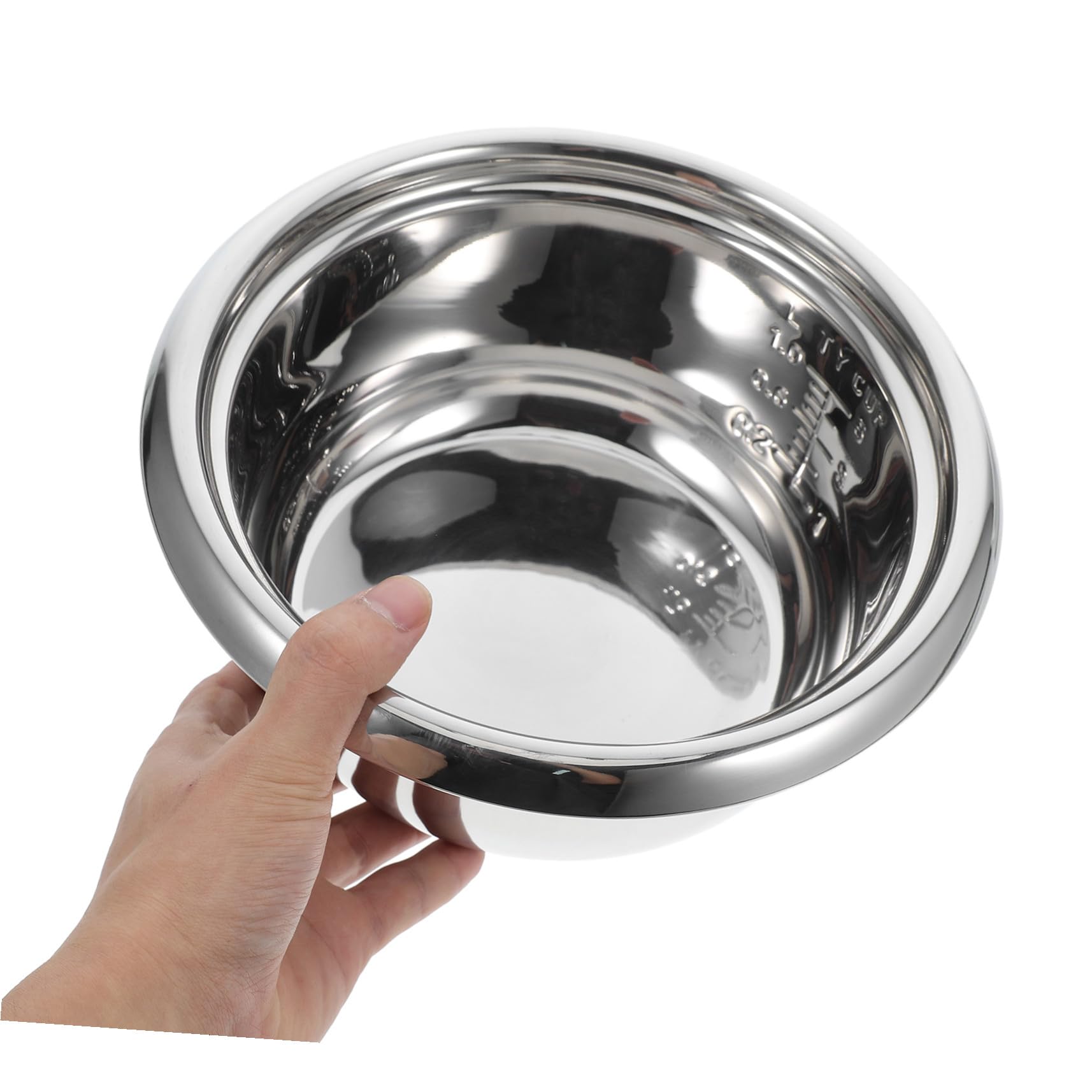Doublure Intérieure en Acier Inoxydable pour Cuiseur à Riz, Pot Argenté Répartition Homogène Chaleur, pour Cuisson Riz et Vapeur