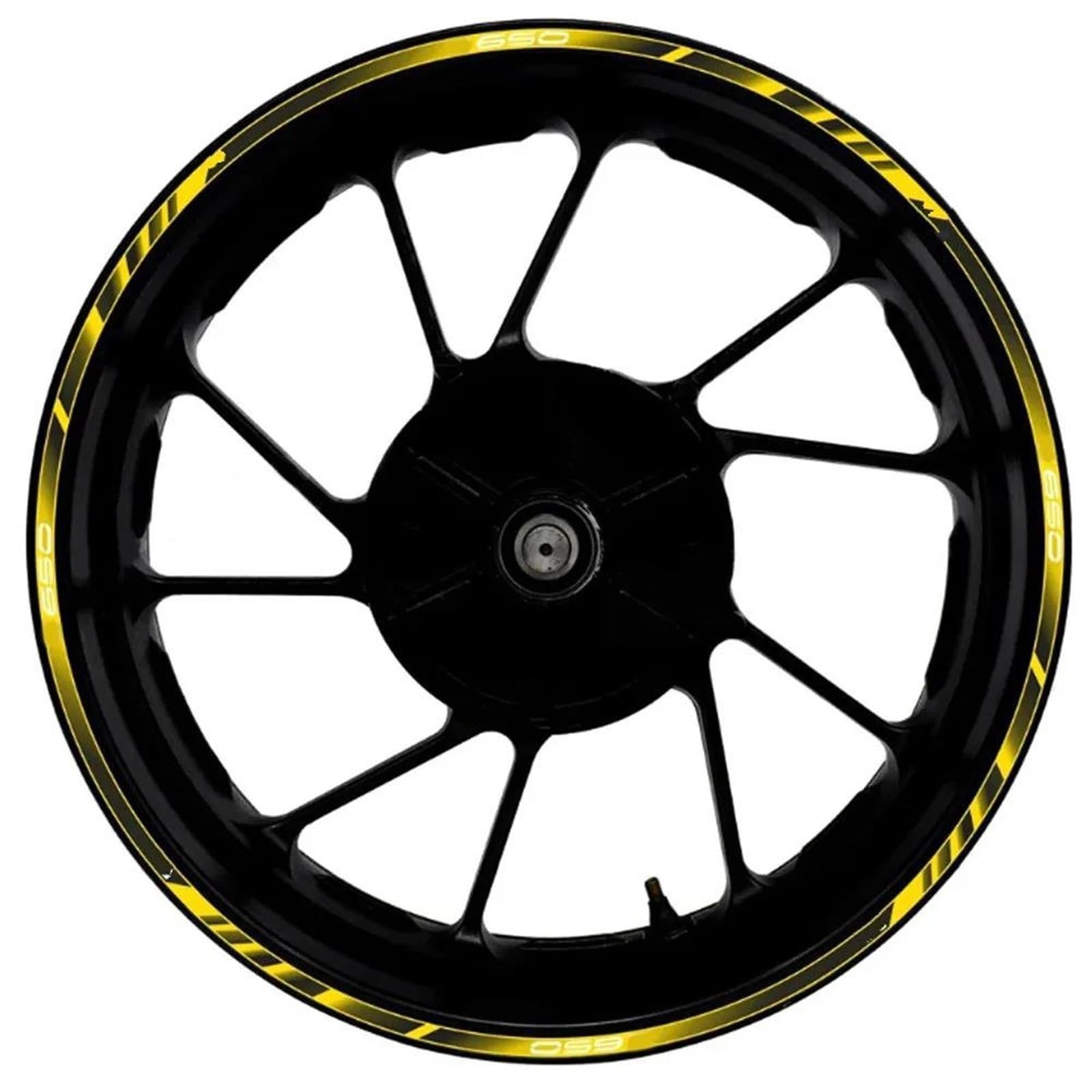 Hjkdsz Style 12 Motorcycle Accessories Wheel Stickers Reflective Rim Motorbike Waterproof Decals For Kawasaki For Ninja Z650 Z 650(Style 12)