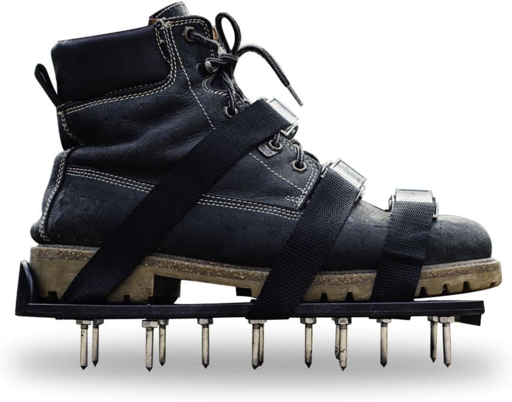 Gardenhero Black Lawn Aerator Shoes Grass Shoes Spikes