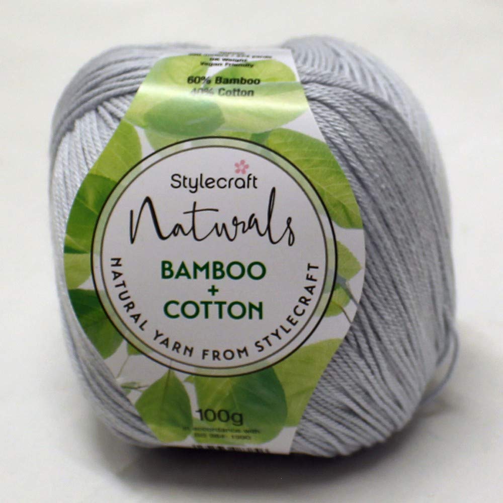 Stylecraft 2997149 Naturals Bamboo Cotton Silver (7149) Yarn - 100g