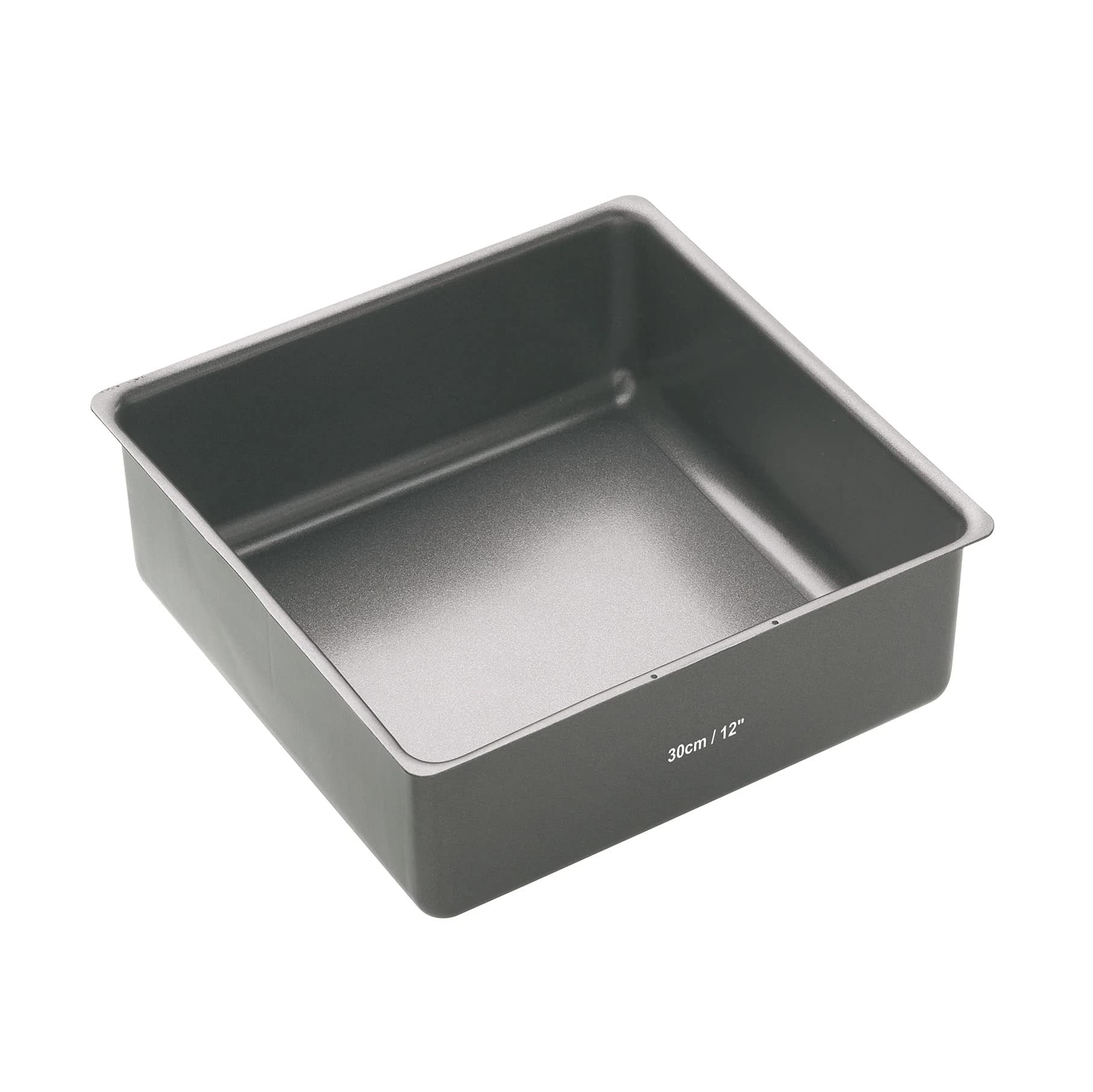 MasterClass KCMCHB56 30 cm Deep Cake Tin with PFOA Non Stick and Loose Bottom, 1 mm Carbon Steel, 12 Inch Large Square Pan , Grey