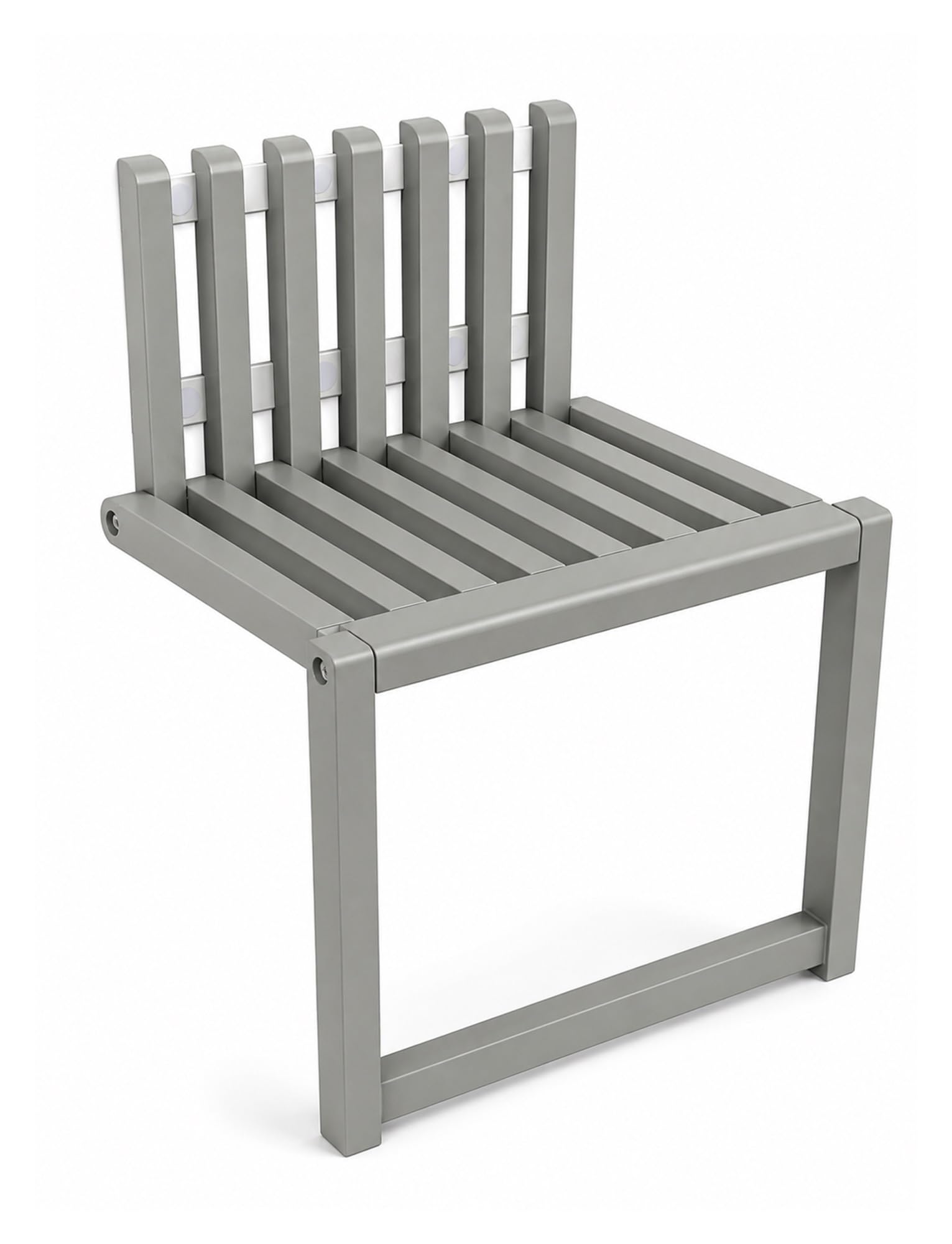 Genérico Asiento de Ducha Plegable de Pared, Taburete Abatible con Listones, Silla Compacta Ahorro de Espacio para Baño, Dormitorio, Balcón y Pasillo(Blue,H-35 CM)