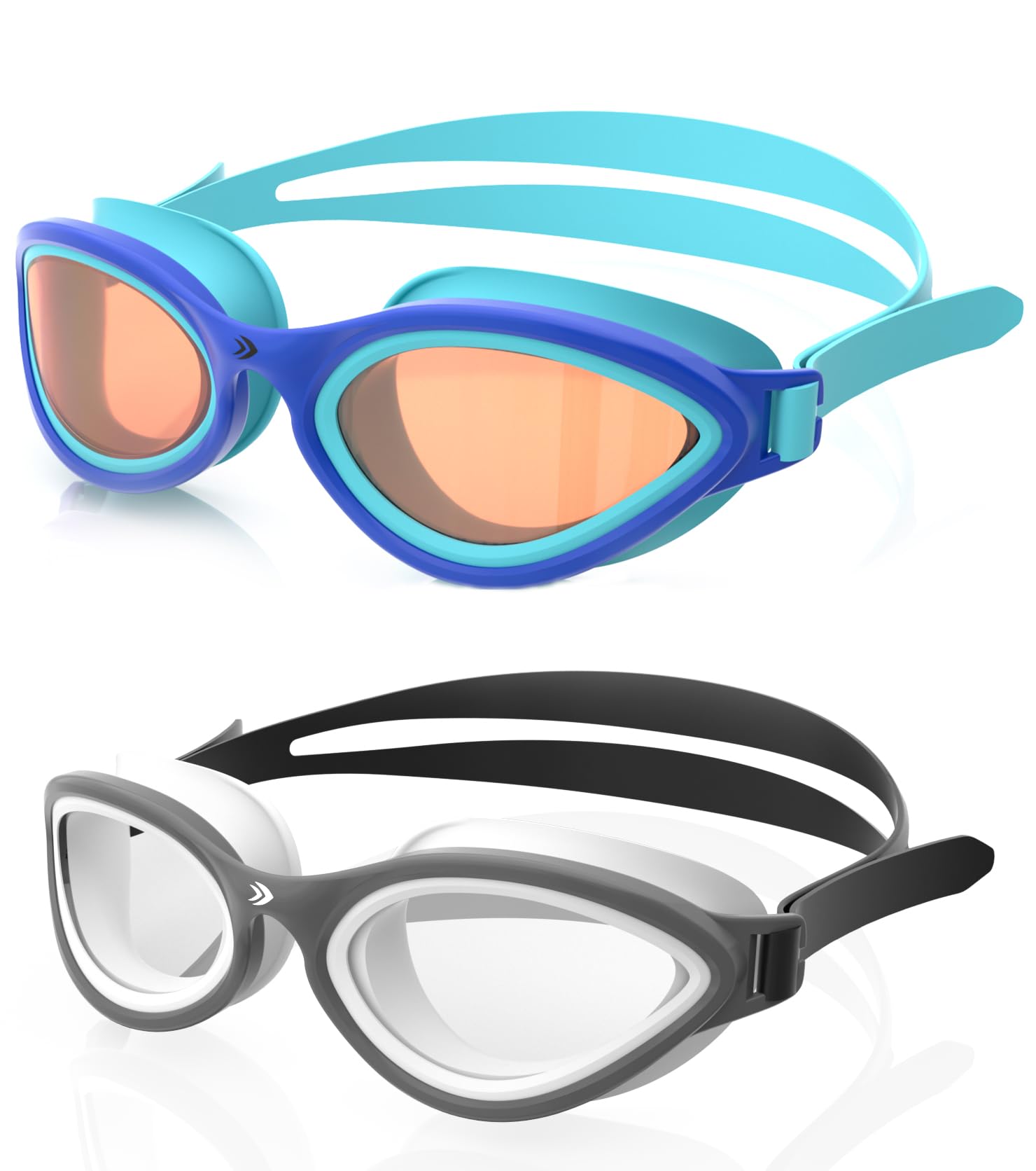 Adult Swim Goggles-Mirrored/Polarized Swimming Goggles 10x Anti-fog UV Protection Goggles for Men Women Youth 9+