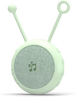 Portable Sound Machine Baby - White Noise Machine, Sound Machine with Night Light, Travel Sound Machine for Adults, White Noise for Sleeping, Powerful Battery, 21 Soothing Sounds, Green