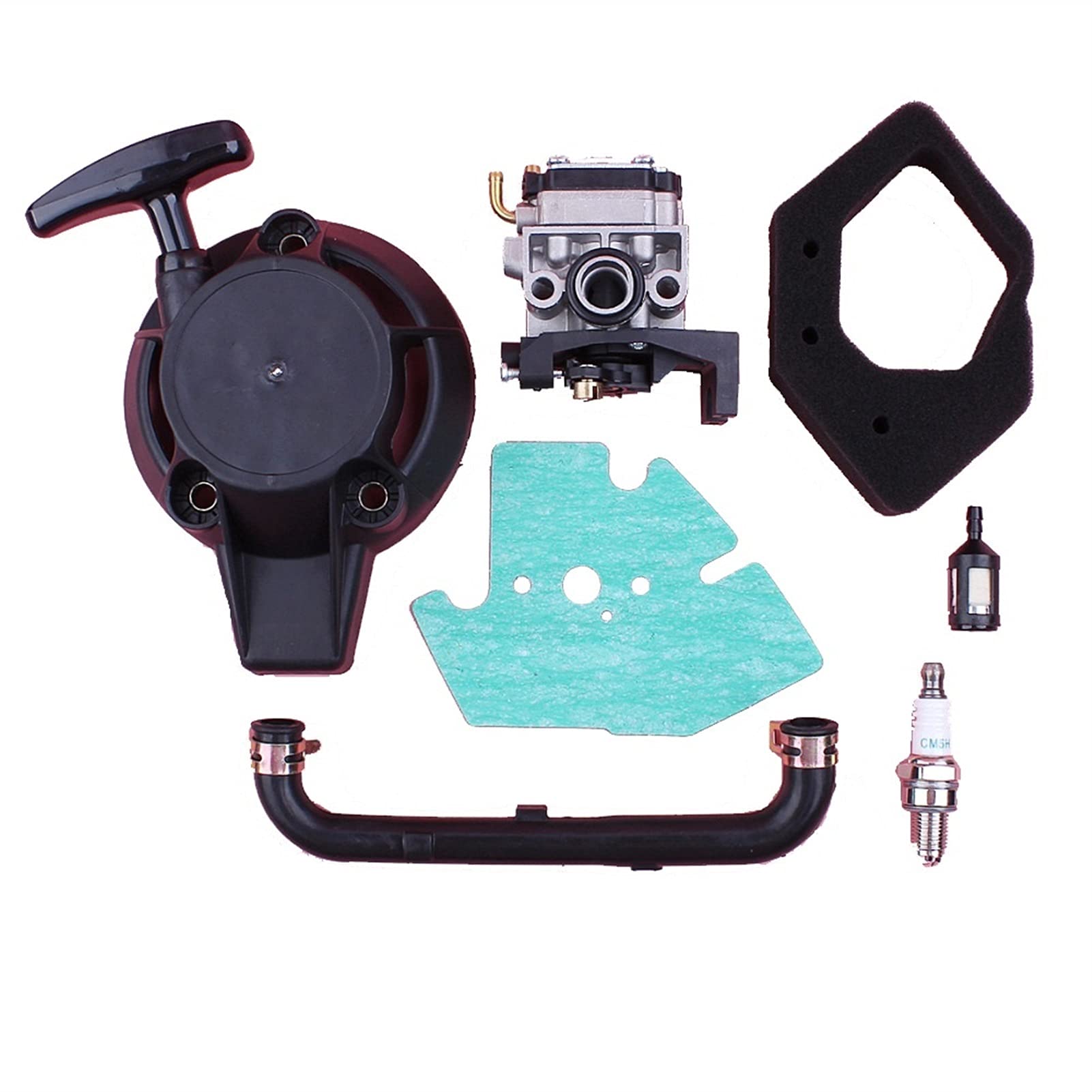 Junta de carburador, arranque de retroceso, elemento de filtro de combustible y aire, manguera de aceite, juego de bujías, piezas de recortadora GX25 28400-Z0H-003 16100-Z0H-825 Arranque manual del mo