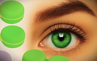 DesertQueen Travel Colored Contact case with Tools- Green Emerald