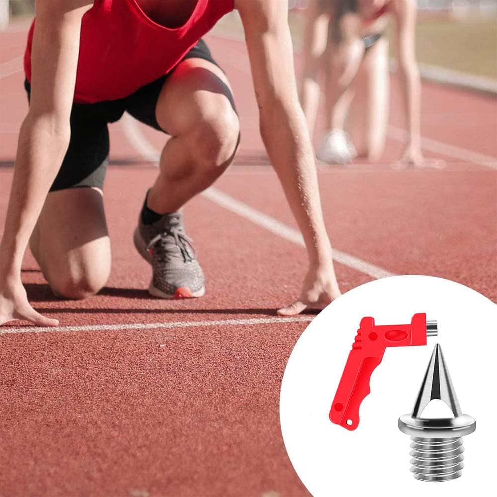 50 Chiodi Per Scarpe Atletica 6mm In Acciaio Con Chiave Levapunti, Tacchetti Di Ricambio Per Allenamento