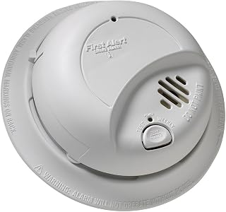 First Alert BRK SMI100-AC Hardwired Smoke Alarm with Battery Backup (3-Pack) - Ionization Sensor, 85dB Alarm, Tamper-Resistant