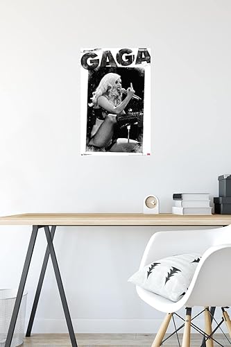 Miniatura 4 de Trends International Lady Gaga - Póster de pared con dedo, 14.725 x 22.375 pulgadas, versión premium sin marco