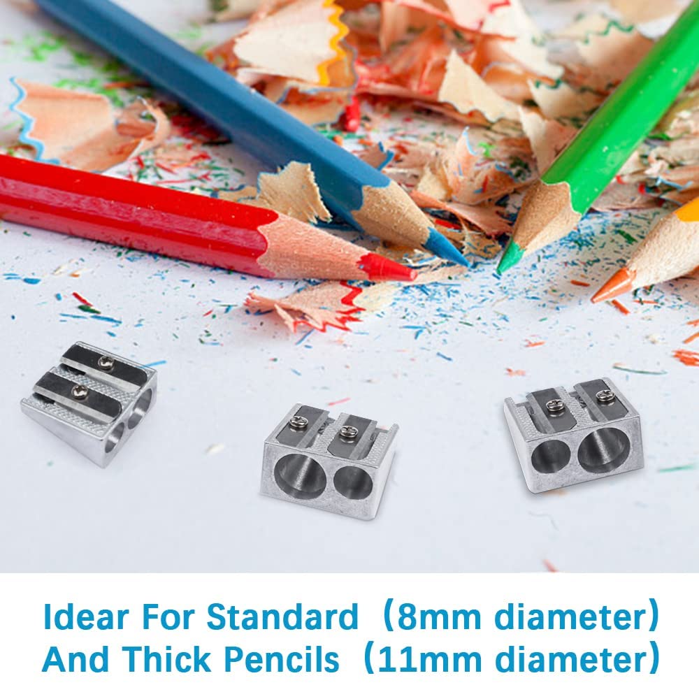 Temperamatite Doppio,12 PCS Mini Temperamatite Manuale in Lega