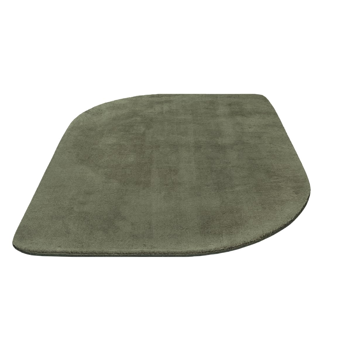 the carpet Relax Shape – Tapis en Fausse Fourrure, Moelleux, avec Dessous antidérapant, Lavable, Super Doux, Vert, 160 x 220 cm