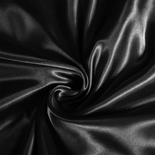 Miniatura 6 de Funda de edredón AiMay de satén, jacquard de seda 100 % de lujo, microfibra súper suave con cierre zipper, color de moda con elegante patrón plateado