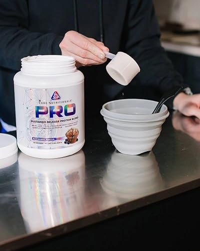 Miniatura 3 de Core Nutritionals Mezcla de proteínas Pro de liberación sostenida mezcla de enzimas digestivas 25 G de proteína 2 G de carbohidratos 27 porciones