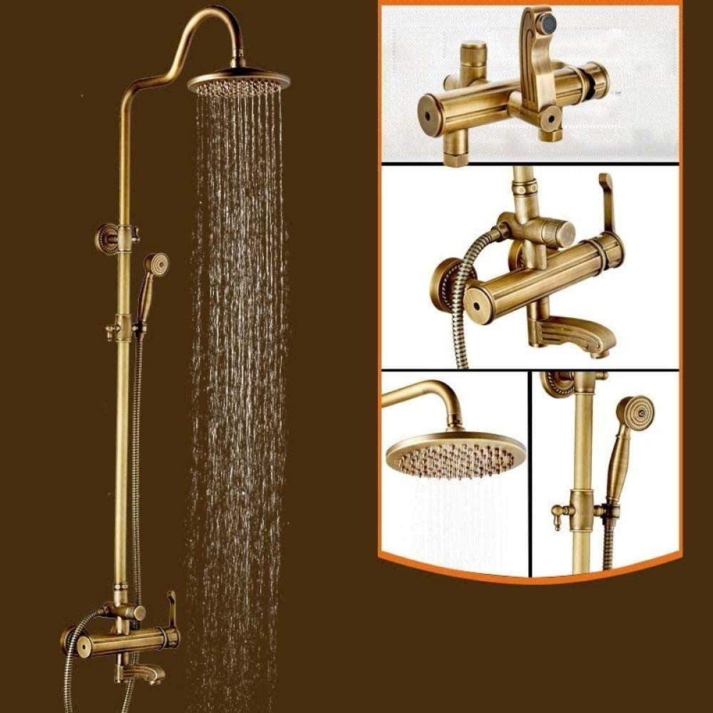 Colonne de douche en laiton de style antique avec robinet et douche de tête