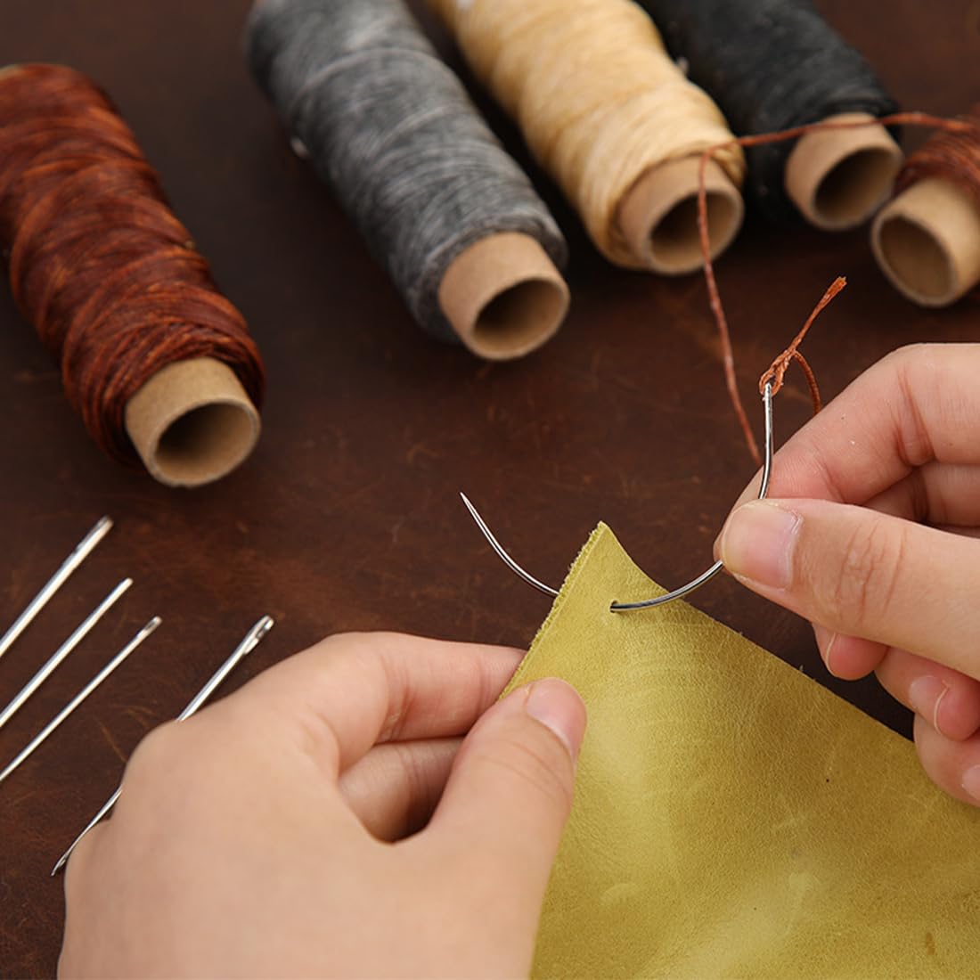 Set 8 Aghi Curvi Per Cucito - Per Parrucche, Pelle E Lavori Fai Da Te - Foto 3