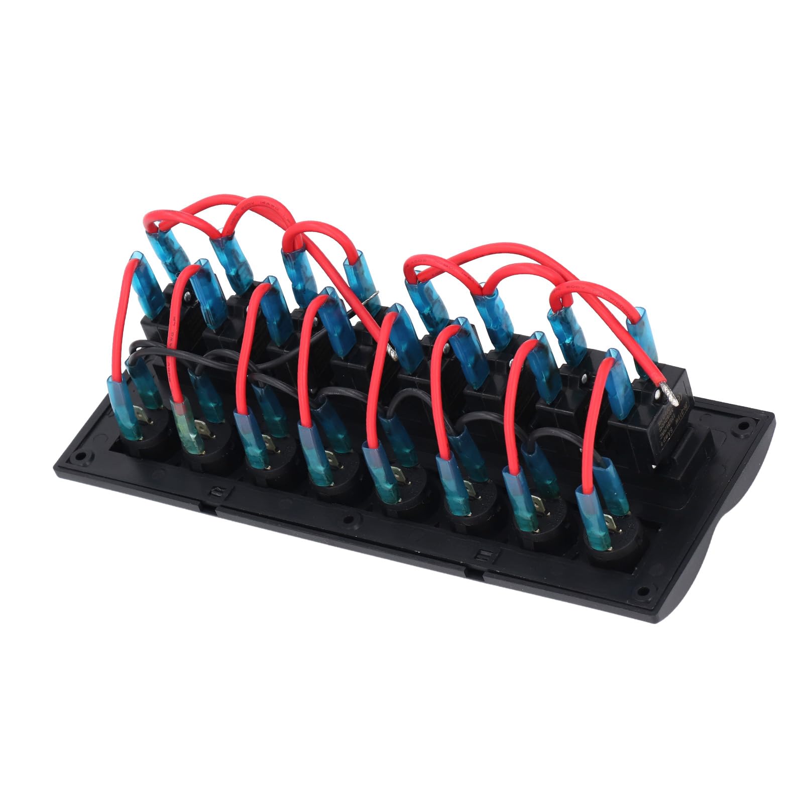 Pannello Interruttori a Bilanciere, DC12V 8 Gang Precablaggio Pannello Interruttori a Bilanciere per Barche Marine IP65 Pannello Interruttori ON/OFF per Barche Impermeabile