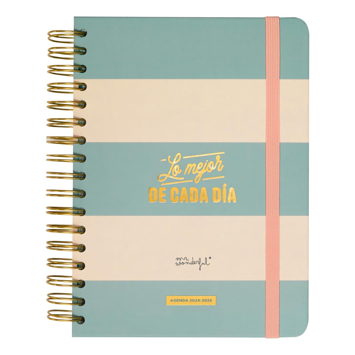 Mr.Wonderful – Wonder 2024/25 Diary Blue – The Best of Every Day – School Agenda with Daily Organization – Includes 8 Sheets of Stickers