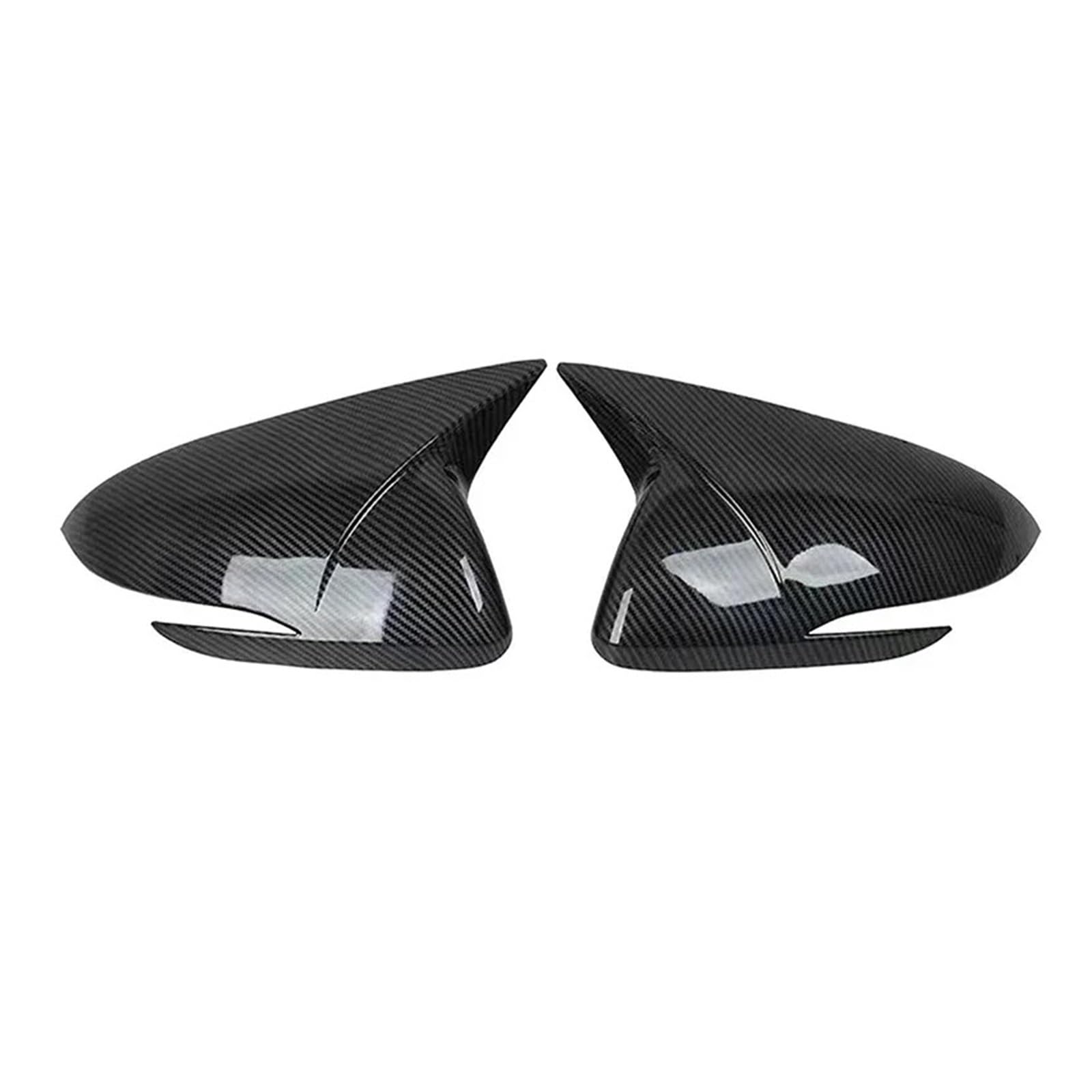 Wing Mirror Cover Caps for Hyundai for Elantra for Avante AD 2016-2020 ABS Car Rearview Side Mirror Cover Wing Cap Exterior Door Housing Trim Adhesive Sticker(Carbon Look)