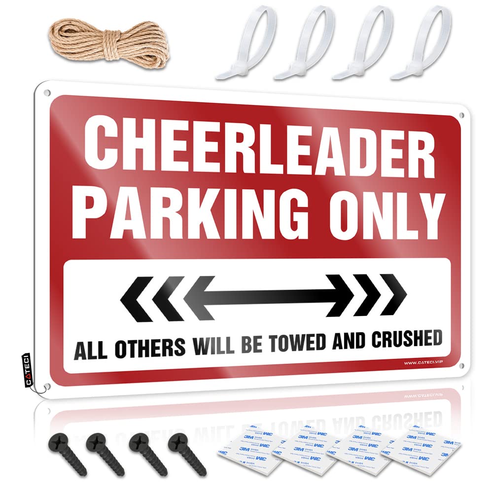 Fzfn Boys Colour Cool, Posters Saloon Ideas Cheerleader Parking Only | Rustic Stunning Wall Art(30X40cm)