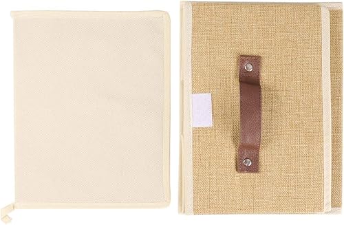 Miniatura 5 de Lucky Monet Cajas de almacenamiento con tapas, paquete de 2 cajas de almacenamiento decorativas plegables de tela, cubos de almacenamiento con tapa