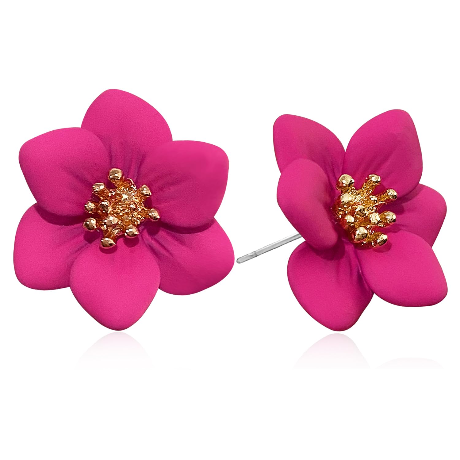 Aretes colgantes bohemios con diseño de margaritas pequeñas, estilo bohemio, con diseño floral, de metal pintado mate, para mujeres, amantes y amigas, Metal, No es una piedra preciosa