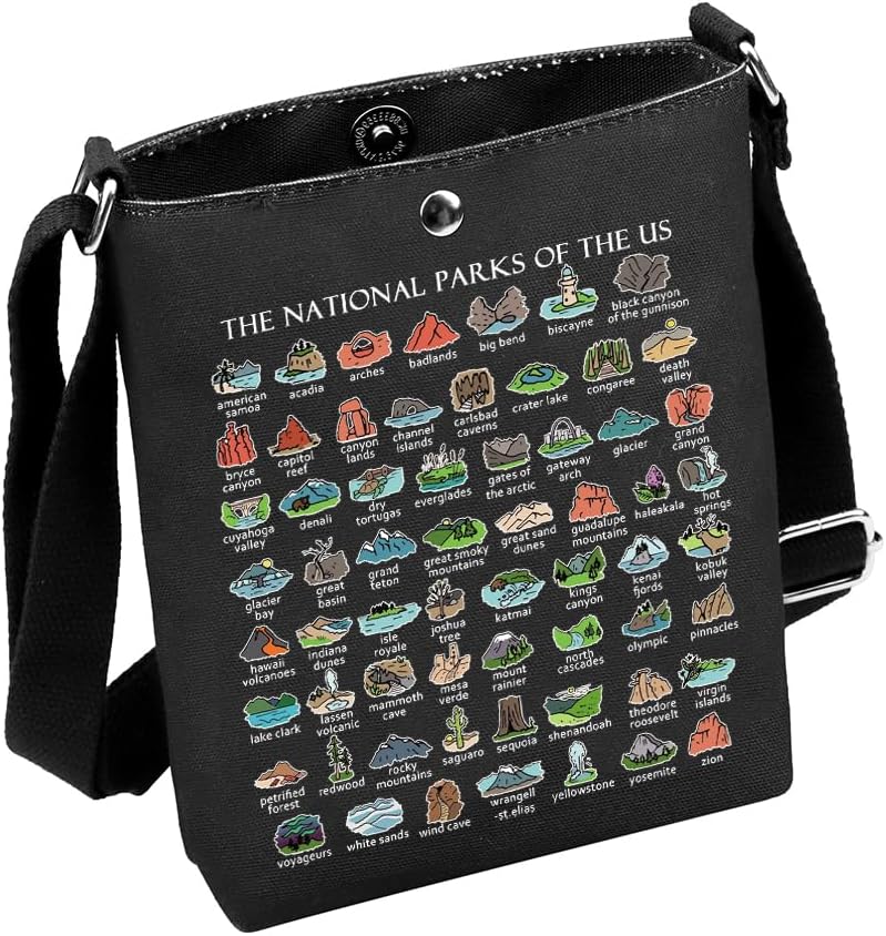 National Parks Camper Tote Bag Gift for Hiking Lovers